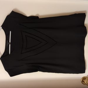 Banana Republic black blouse with cutouts